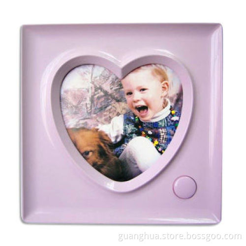 Lovely and funny design photo frame with recording function, good for gifts, sized 130 x 20 x 130mm